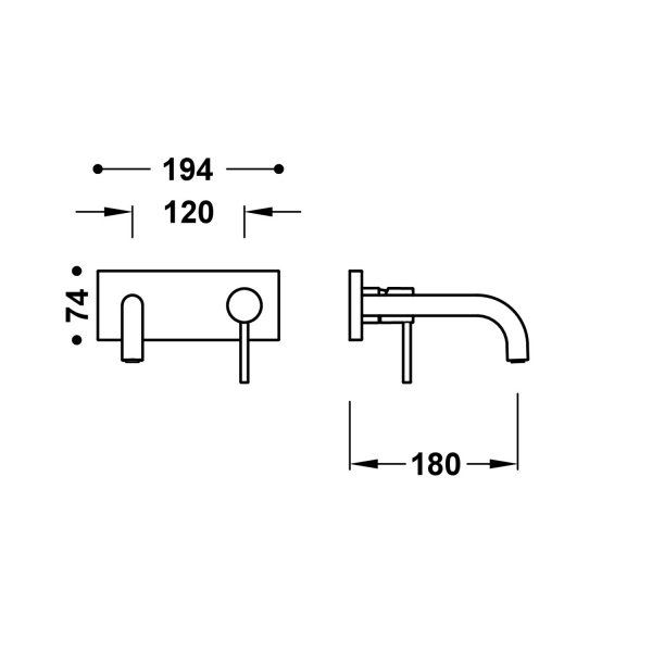 Tres STUDY ELEMENT NAŚCIENNY DO PODTYNKOWEGO KORPUSU BATERII UMYWALKOWEJ 26230031KMB