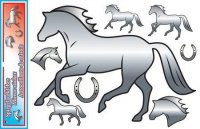 Naklejki lustrzane z końmi 