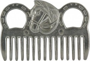 Grzebień metalowy z końską głową