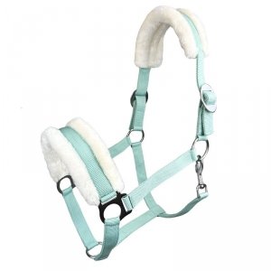 Kantar Sophia z miękkim futerkiem, kolor miętowy