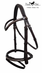 Ogłowie Anglica Clincher szwy kremowe