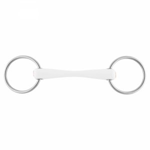 Wędzidło Nathe proste z luźnymi pierścieniami z termoplastiku