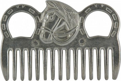 Grzebień metalowy z końską głową