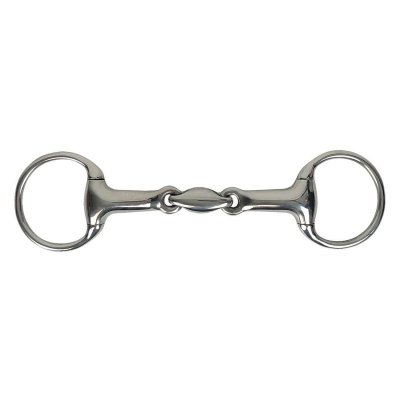 Wędzidło puste oliwkowe podwójnie łamane 18 mm
