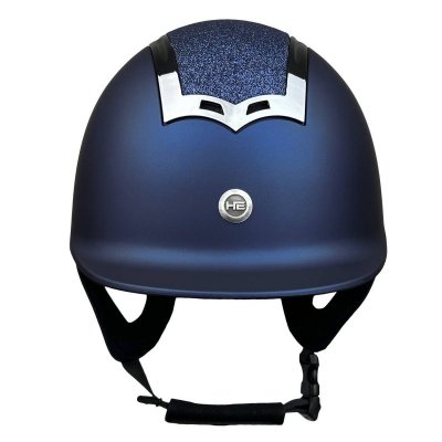 Kask jeździecki Genius Glitter granatowy