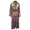 Kimono Pink Snake Gold Angel Long