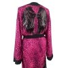 Kimono Pink Panther Black Angel Fringe