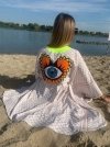 Kimono Checker Beige Heart Short