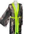 Kimono Brown Snake Gold Skull Long