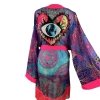 Kimono Lily Pink Heart Fringe