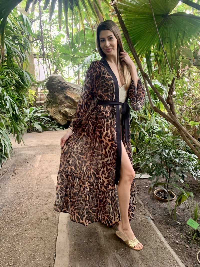 Kimono Safari Gold Skull Long