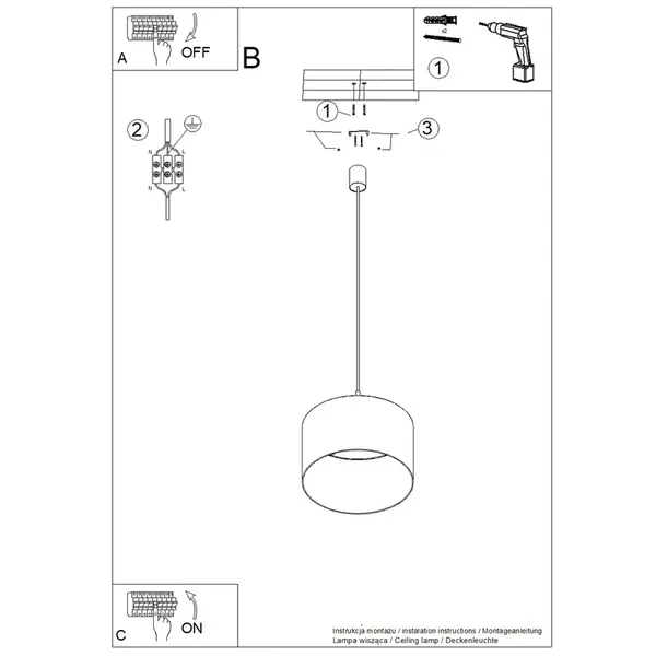 Lampa wisząca NEVIA taupe