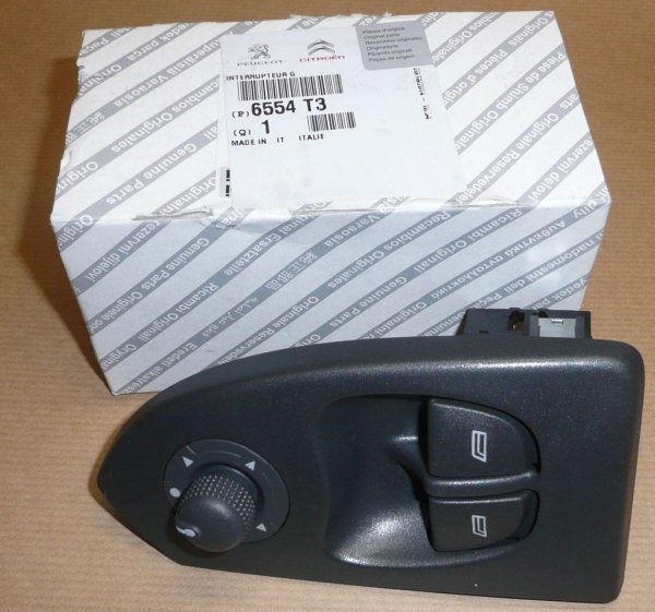 ORIGINAL PSA Schalter Fensterheber Spiegel JUMPER III BOXER III DUCATO III vorne links 6554.T3