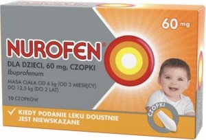 NUROFEN dla dzieci 60mg x 10 czopków