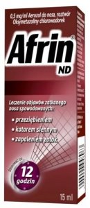 AFRIN ND aerozol 0,5mg/ml 15ml