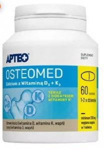 Osteomed Calcium z Witaminą D3 + K2, 60 tabletek