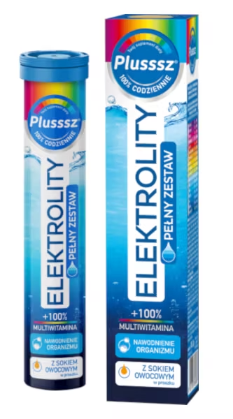Plusssz Elektrolity + Multiwitamina 24 Tabletki Musujące