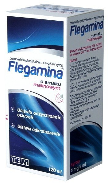 FLEGAMINA malinowa syrop 4 mg/5 ml 120ml