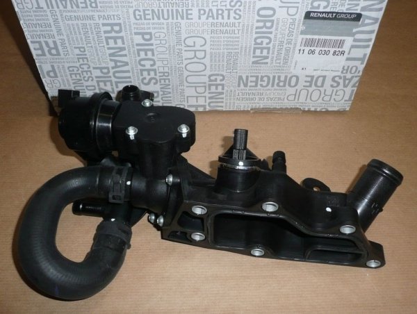 Boîtier de thermostat Bride de liquide de refroidissement Bride d'eau 1,2 TCe 110603082R, 110603082R