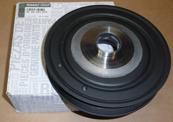 vilebrequin d'origine poulie de courroie Laguna Megane Scenic III 1.9 dci 7pk , 8200523072