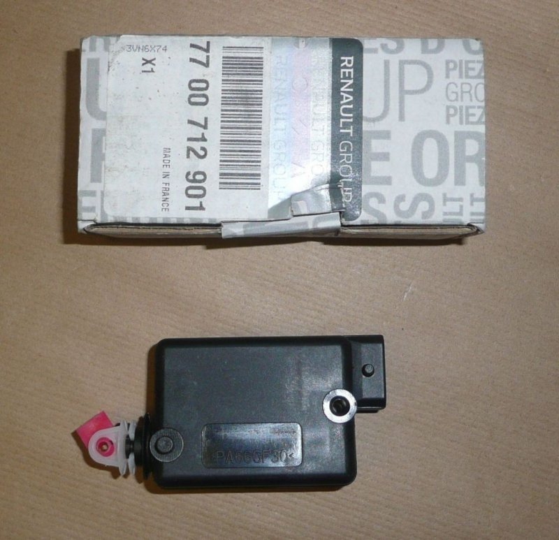 Original  Vérin de verrouillage central du coffre Renault 19, 21, 25, Renault Clio II 01, Renault Espace 92-96, Renault Kangoo, Renault Twingo, Renault Mégane, Renault Scénic |}99, Renault Twingo, Dacia Logan, Dacia Sandero ,  7700712901