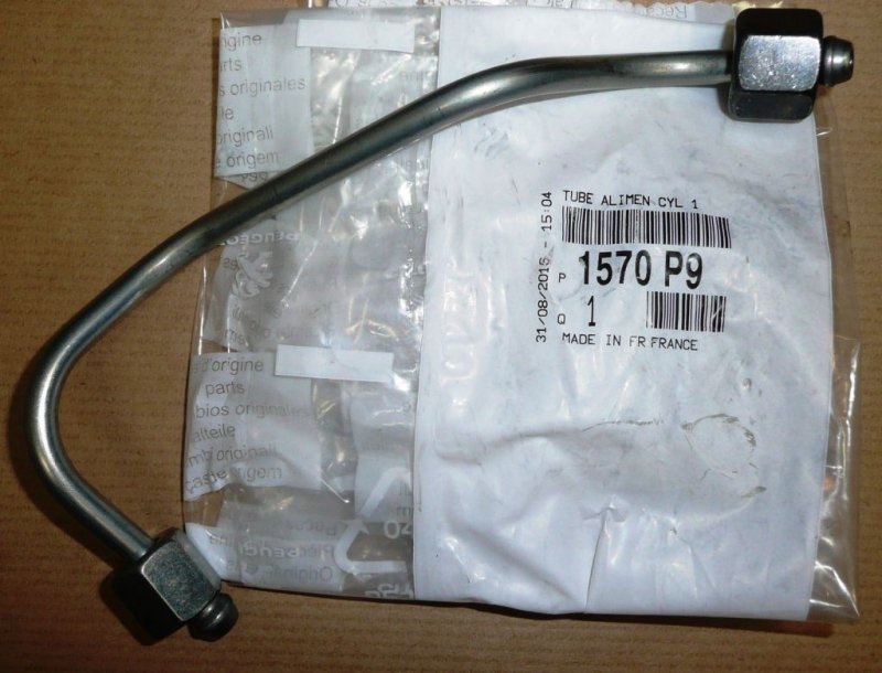 Conduite d'injection Citroën C2, Citroën C3, Citroën C4, Peugeot 207 1.6 HDI, 1570.P9, 1570P9