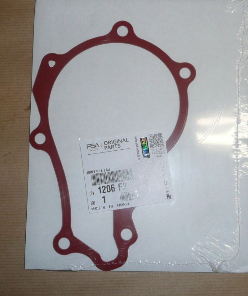 Joint de pompe à eau 1.6 HDI, 1206.F2, 1206F2
