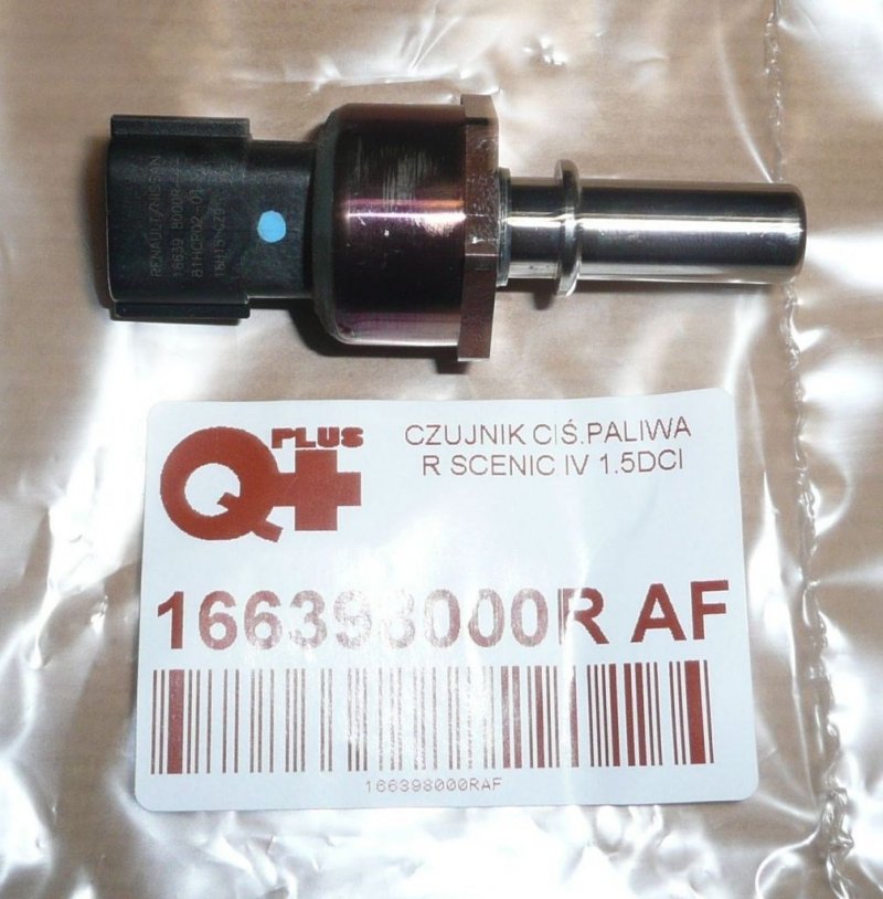 Original S.O. Capteur de pression de carburant  pour Renault Koleos, Megane IV, Scenic IV, Talisman 1.5, 1.6 DCI, 166398000R, 1663900Q0A 