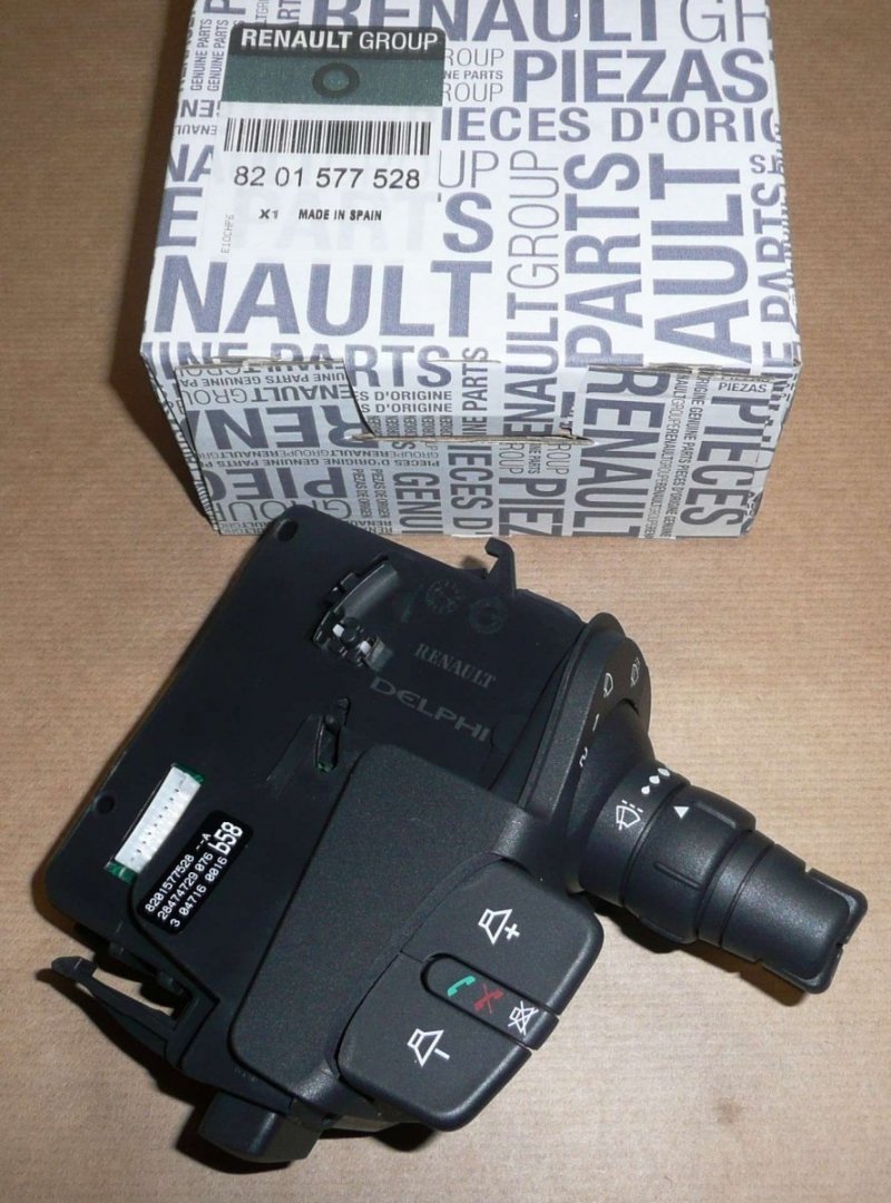 Commutateur d'essuie-glace d'origine pour Renault Kangoo II, 8201577528, 7701065698, 7701065697, 7701068116, 8201577528