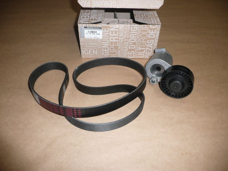 Ensemble de courroie d'alternateur Renault Scenic IV 1.5DCI, 117202506R, 