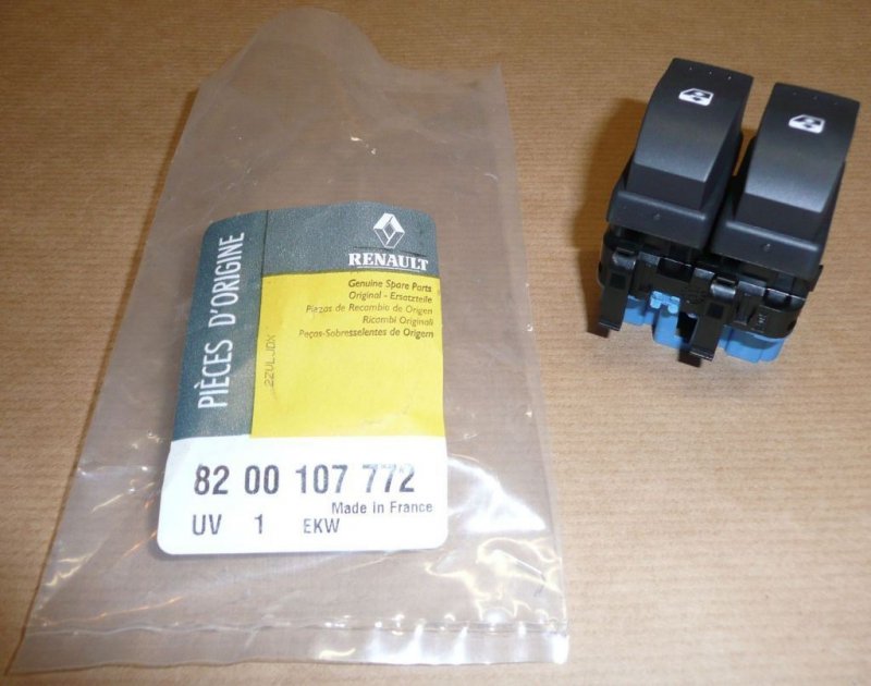 Original  Bouton de levage/abaissement des vitres Renault Megane II Scenic II simple électrique , 8200107772