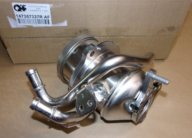 Refroidisseur de gaz d'échappement EGR Renault Scenic IV 1.7DCI, 147357337R, 