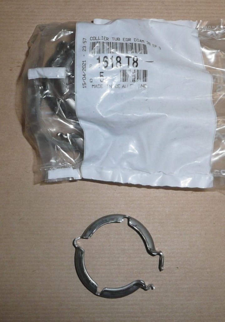 Collier de serrage du tuyau EGR Citroën C4 Picasso, 1618.T8, 1618T8