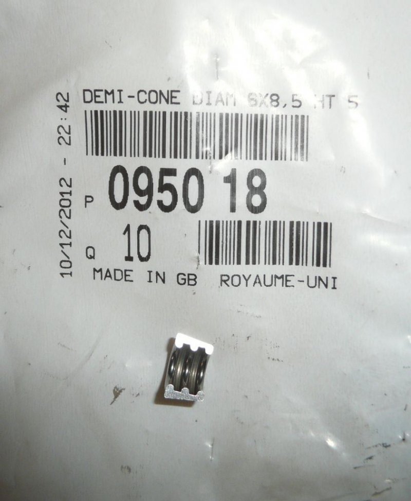 Coussinet de poussoir de soupape Citroën C4, 0950.18, 095018