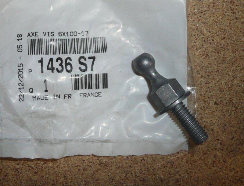 Boulon de protection du collecteur d'échappement Citroën C5 III, 1436.S7, 1436S7