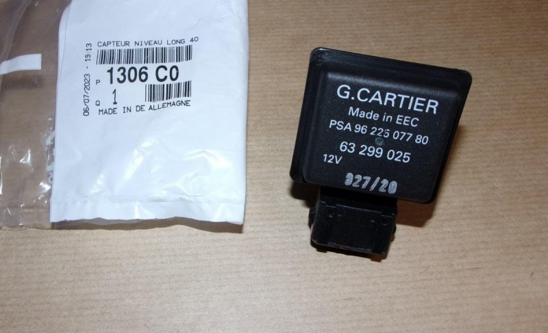 Capteur de niveau d'eau Citroën Berlingo Peugeot 206, 1306.C0, 1306C0