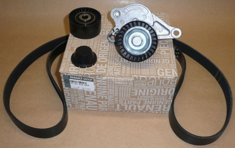 ORIGINAL Kit de réparation de courroie trapézoïdale à nervures Renault Laguna Megane Scenic 7PK 1705 mm 2.0 DCI 7701476644, 7701
