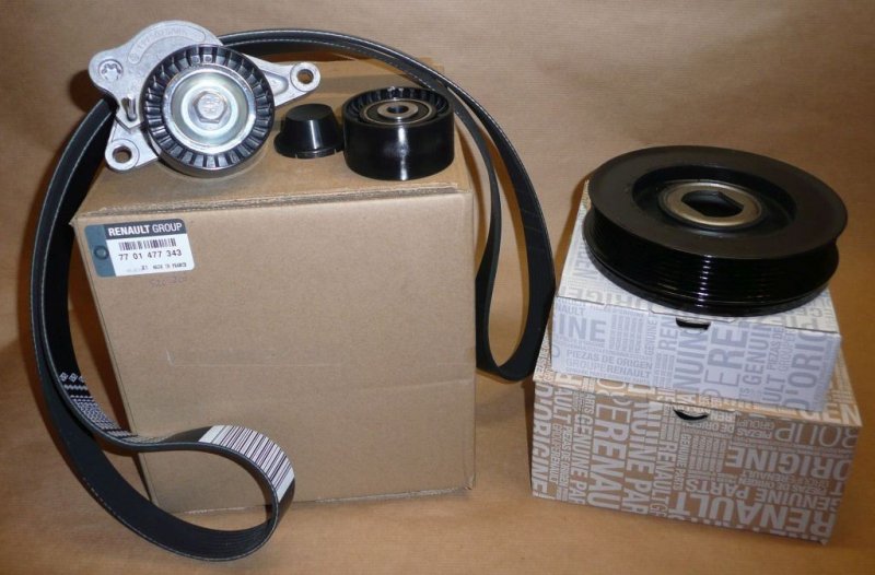 Original  kit de courroie d'alternateur Renault Laguna III 2.0DCI Renault Megane III, Renault Scenic III , 7701477343