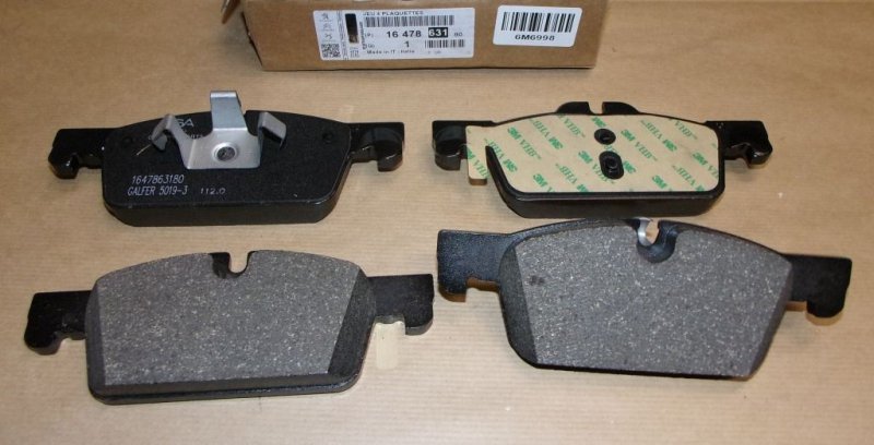 Original  Plaquettes de frein Peugeot 508 1.6 VTi/THP/HDI 10|}avant 2.0 HDI système de freinage ATE ,  1647863180
