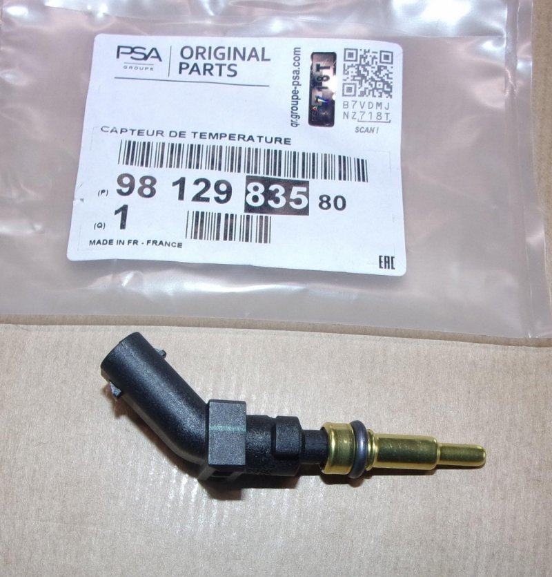 Capteur de température du liquide de refroidissement Peugeot 5008 II, 9812983580, 9812983580,