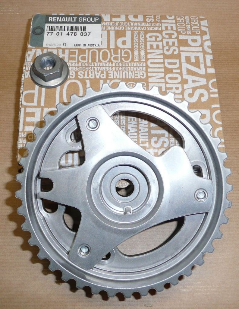 Original  Poulie d'arbre à cames Renault Kangoo 1.5DCI K9K diam. 119,5mm/11mm/40dents Renault Master I,II,Modus,Clio I,II,Dacia Logan , 7701478037
