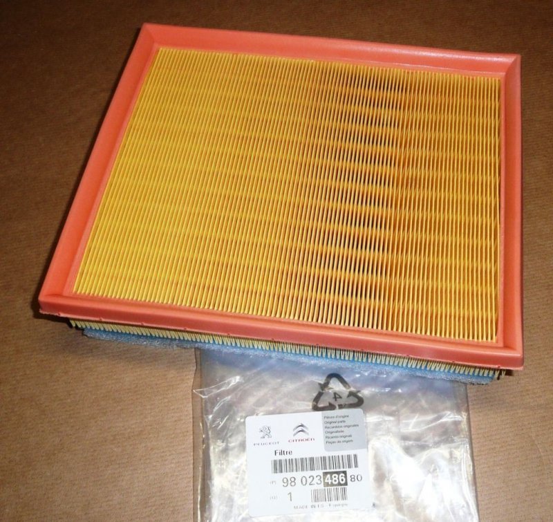 Filtre à air Citroën Berlingo, Citroën C3, Citroën C4, Peugeot 208, Peugeot 301, Peugeot 308, 9802348680, 9802348680, 