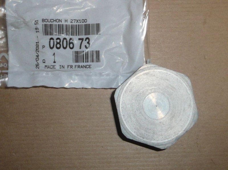 Bouchon de roue de phases variables de distribution Peugeot 206, 0806.73, 080673