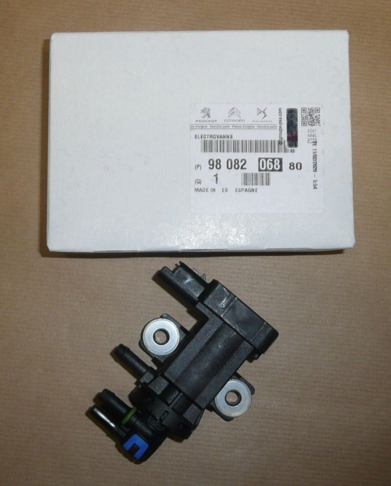 Électrovanne turbo Citroën C4, Citroën C5 (X7), Peugeot 3008, Peugeot 308, 9808206880, 9808206880,