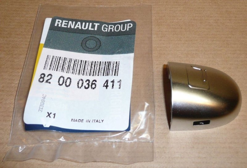 Original  Cache de poignée Renault Espace IV, Laguna II, Megane II, Scenic II, Vel Satis argenté , 8200036411