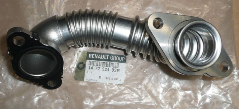 Conduit de recirculation des gaz d'échappement Renault 2.3DCI, 147252403R, 