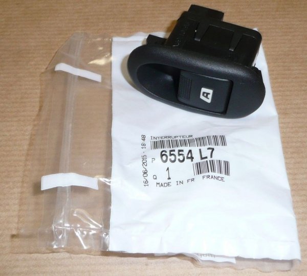 Interrupteur de lève-vitre avant droit / gauche pour CITROEN C3 PEUGEOT 1007, 6554L7, 6554.L7
