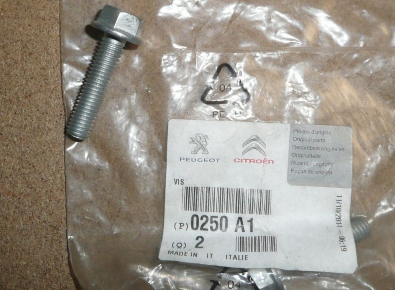 Boulon de protection du moteur Citroën Jumper III, 0250.A1, 0250A1
