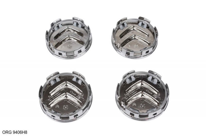 Pièce d’origine cabochon de jante alliage pour Citroën C1 / Citroën C4 / Citroën C5 - jeu complet, 9406H8, 9406.H8