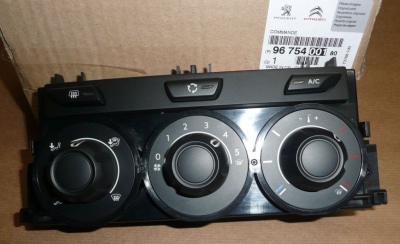 Panneau de commande de ventilation Citroën C3, DS3 2009-2016, 9675400180, 9675400180, 